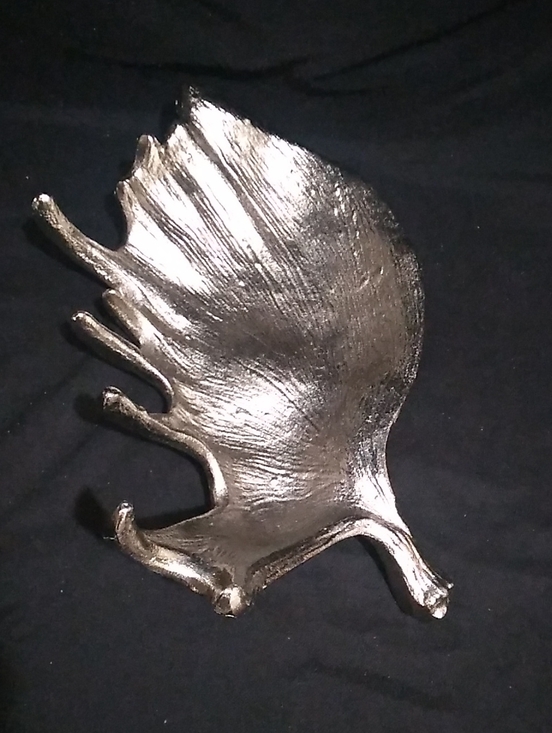 Threshold Other - Threshold Silver-finished Cast Aluminum Moose Antler Decorative Bowl (B9)